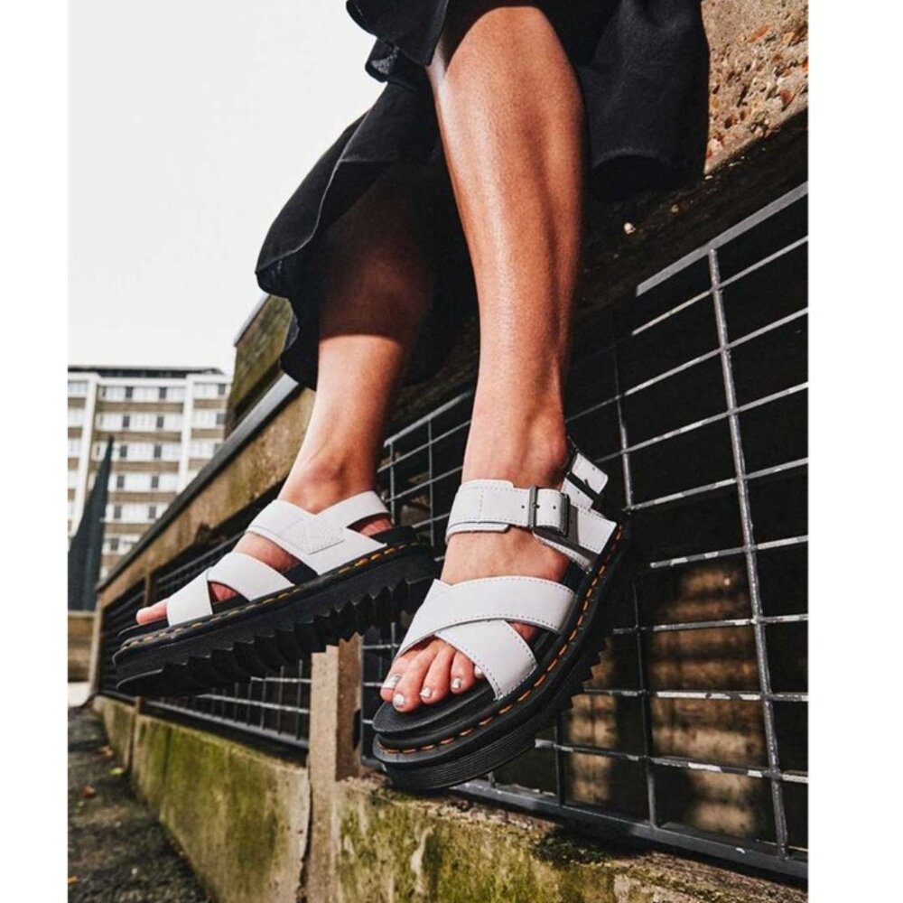 LIKE NEW! Dr. Martens Voss II White Sandals